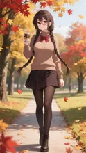 紅葉の散歩 — 紅葉イラストのAIイラスト｜SUPPART