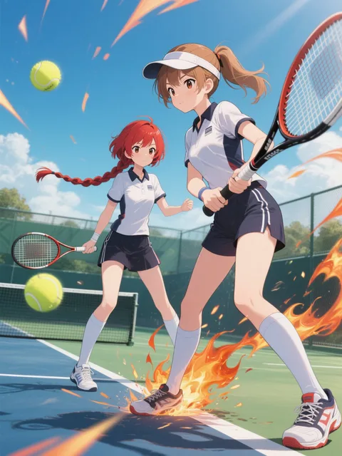 双子とテニス(超人テニス)