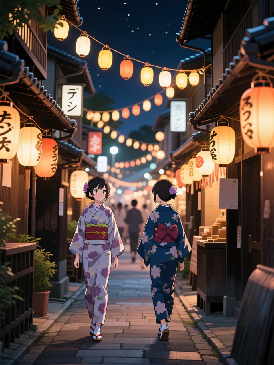 高精度アニメ - 夏の夜の路地 / タカ