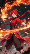 S　万華鏡ノ一　影華繚乱　火遁 — 忍者・くノ一のAIイラスト｜SUPPART