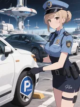 取り締まる婦警さん