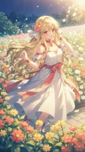 月夜に照らされる乙女