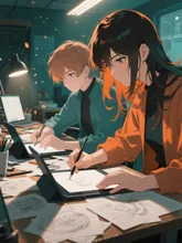 残業中のふたり·チャレンジ の投稿作品