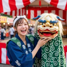 獅子舞·家々をまわる朝 の投稿作品