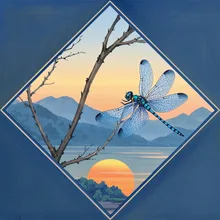恐山の三途川のルリイトトンボ