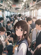 朝の満員電車