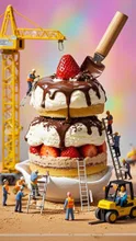 Giant pancake — Sushi kichiさんのAIイラスト