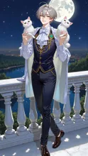 両手に猫! — EverettさんのAIイラスト