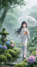 苔庭の雨·初夏チャレンジ の投稿作品