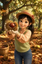 大きいでしょ〜？でも１個しか入ってないヮ。 — モーちゃんさんのAIイラスト