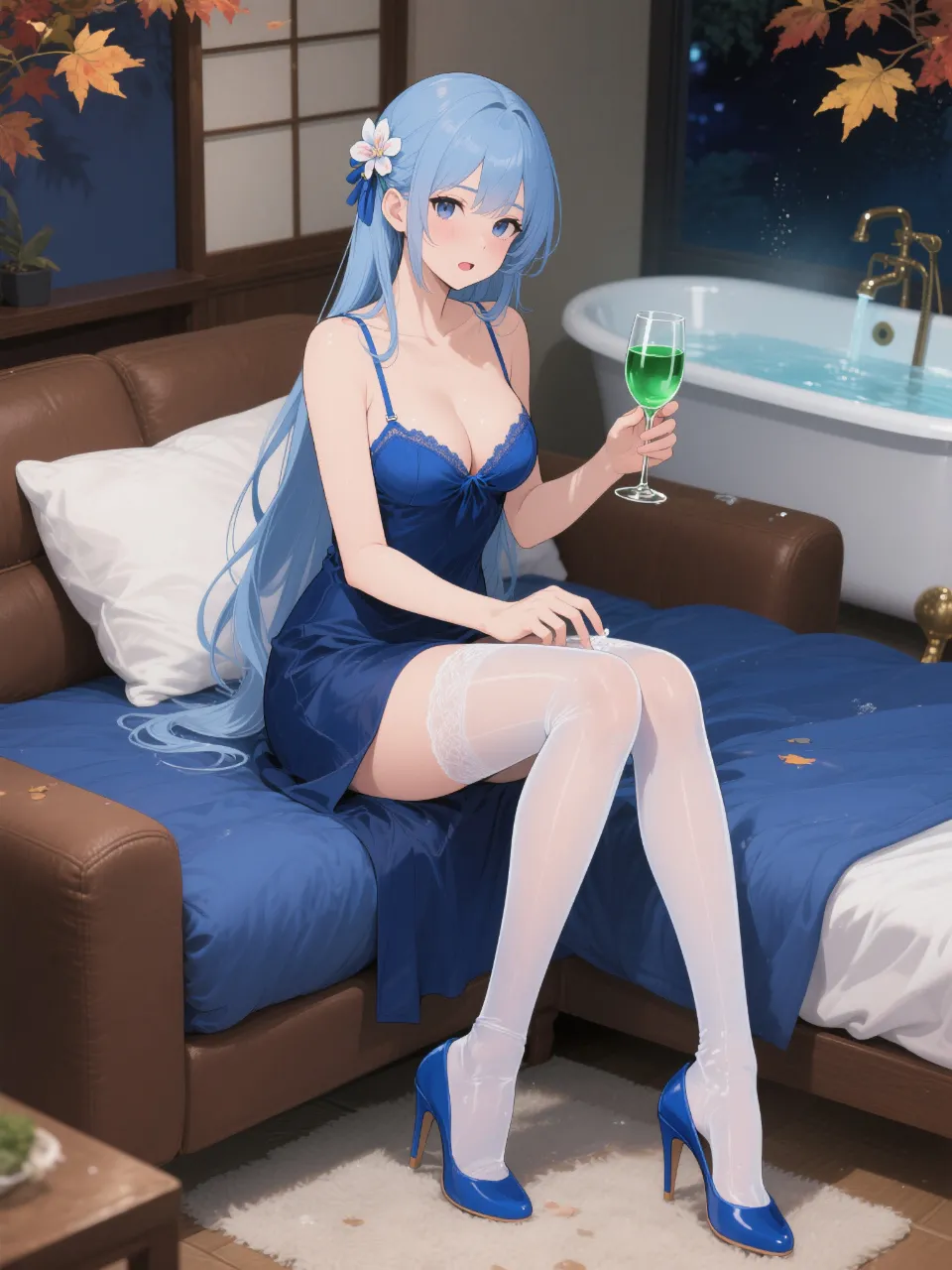 ワインを飲む女 — よしくんさんのAIイラスト