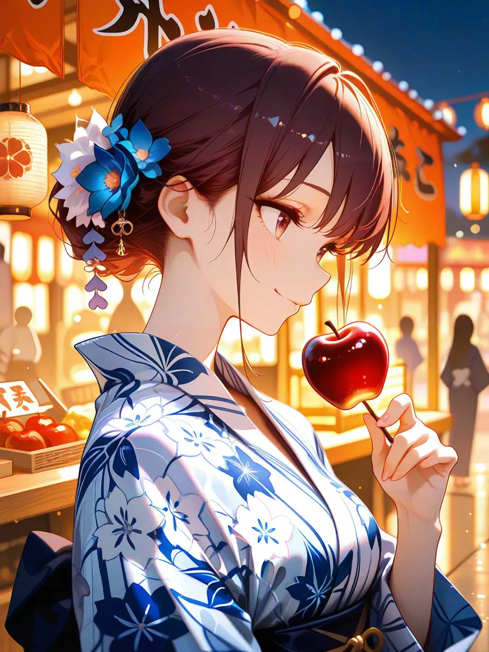 りんご飴 — rokoさんのAIイラスト