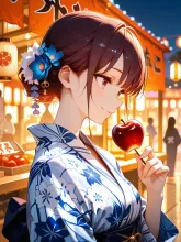 りんご飴 — rokoさんのAIイラスト