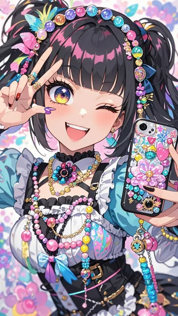 黒髪ロリカワギャル💕📱で自撮り💕