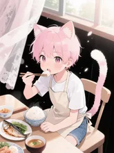朝はごはん🐟派 — anime好き🌟シャガリエスさんのAIイラスト