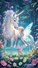お花畑のペガサスと妖精🧚‍♂️