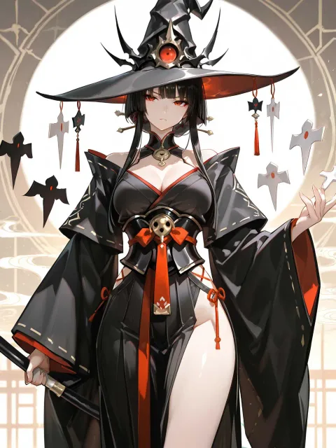 式神を操る陰陽師 呪術師 式神 和風ファンタジー - 単衣の肩