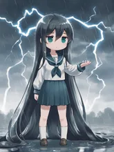 ジト目と雷⚡️