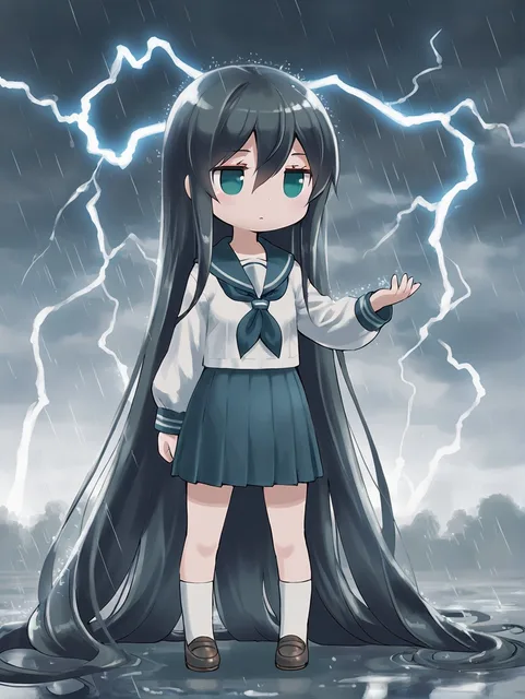 ジト目と雷⚡️