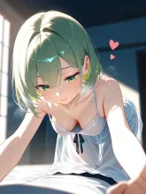 寝室の稚奈。