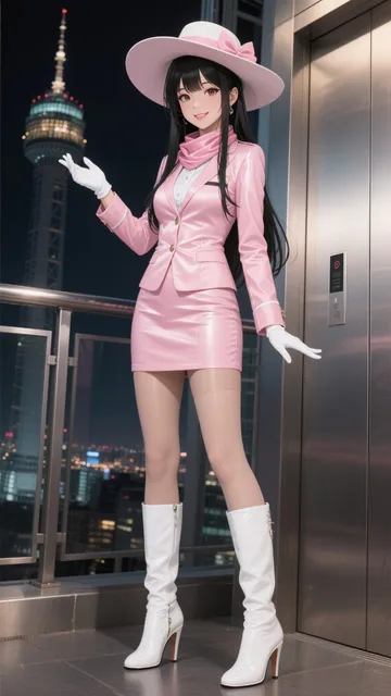 展望タワーのエレベーターガール