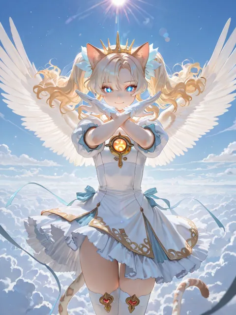 1girl、solo - 雲の擬人化