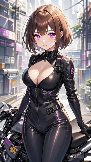 黒ライダースーツ