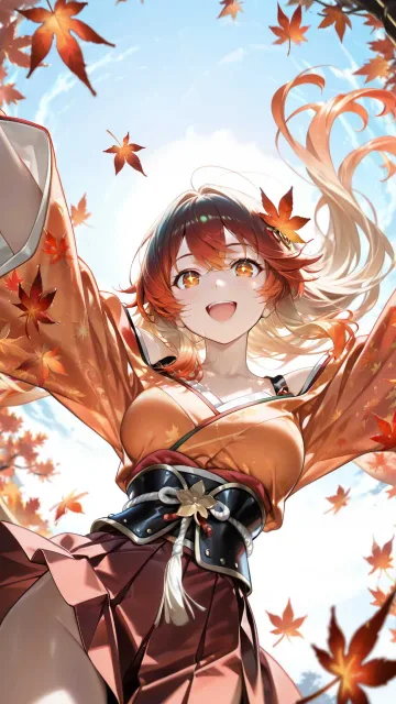 highres、anime illustration - 秋の化身