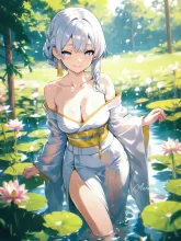 蓮池に入ってしまった — 蓮池イラストのAIイラスト|SUPPART