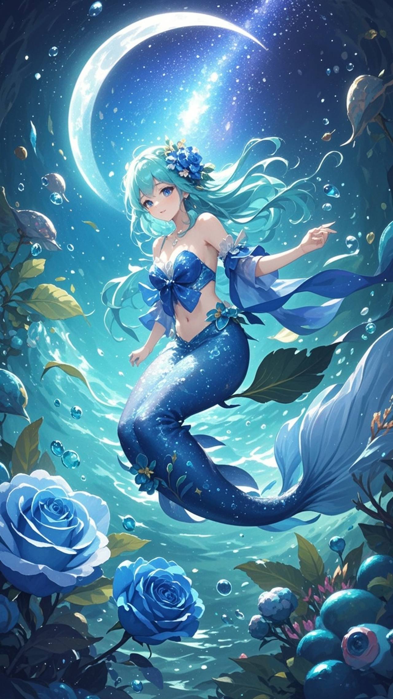 海底の青い華