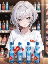 駄菓子屋の店員( ᴗ̀ ̫ᴗ́ )♡ — ユウさんのAIイラスト