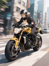 愛猫と一緒に🐱🏍️