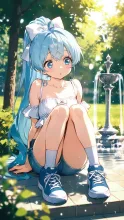 ショートパンツ水色ちゃん