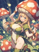 「森のキノコ姫」 — キノコイラストのAIイラスト|SUPPART
