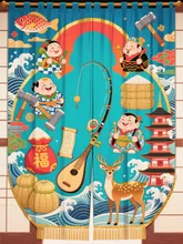 七福神の緞帳