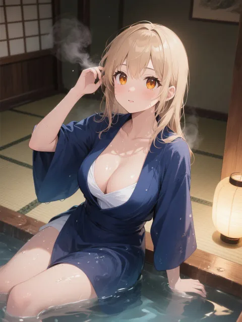 湯上がりの陽子。