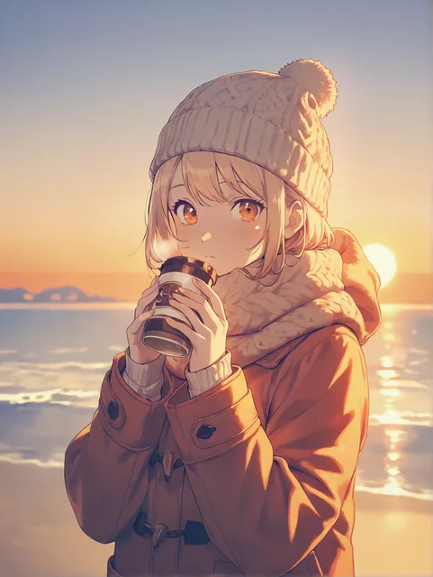 ふぅ〜っ、寒かったぁ。