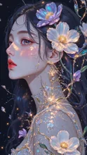 ガラスの花の少女 — ｉさんのAIイラスト
