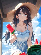 スイカそれともスイカバー❓ — スイカイラストのAIイラスト｜SUPPART
