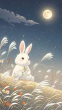 白兎🐇月に帰れる日を待ち侘びながらお月見🎑