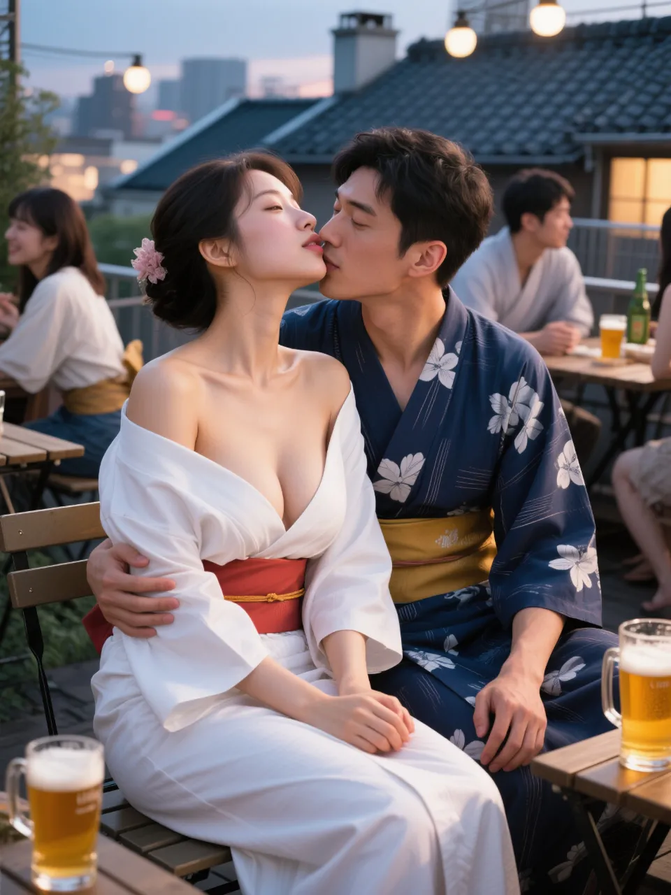 ビアガーデンでほろ酔い