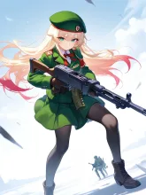 持ってる 銃がロシア製ってことがわかるわ — 飛行機ニキさんのAIイラスト
