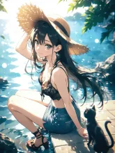 猫と散歩