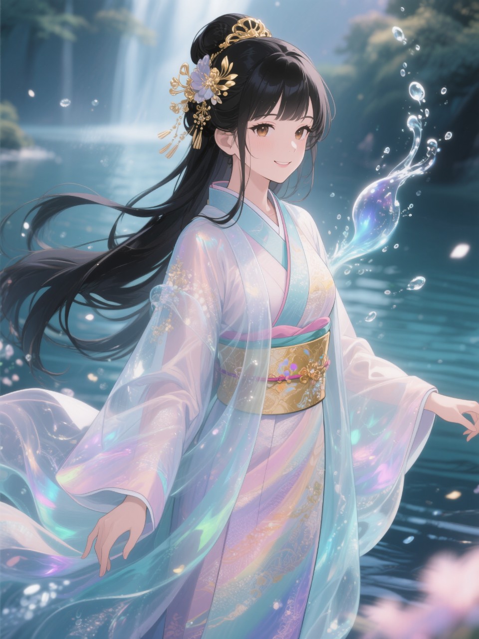 たまには川遊びする乙姫様。