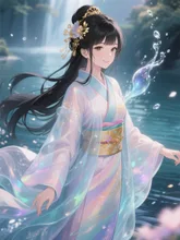 たまには川遊びする乙姫様。