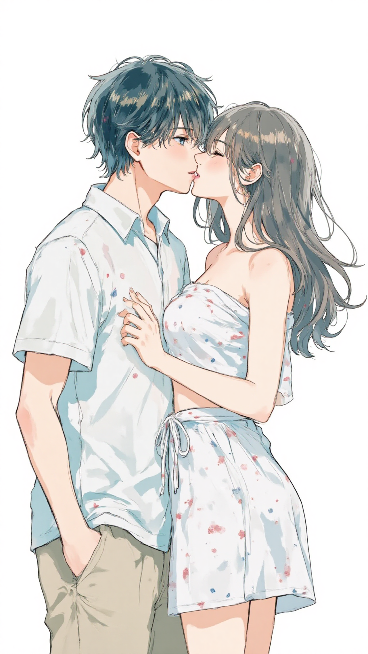 frist 💋 kiss...always special...in my fantasy 😆 — nateさんのAIイラスト