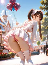遊園地の風船売り·ゲートの前で の投稿作品