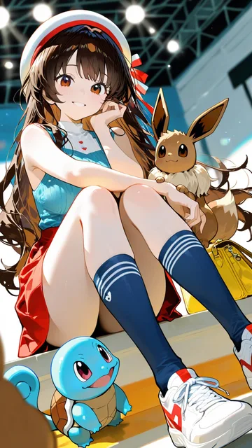 ポケモンキャラクター:リーフオマージュ