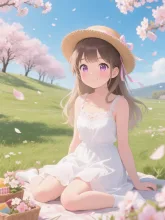 ピクニックの陽子。