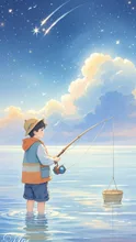 星空フィッシング — SUPP647458さんのAIイラスト
